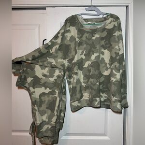 Pink Rose Camo Lounge Set Joggers & Top